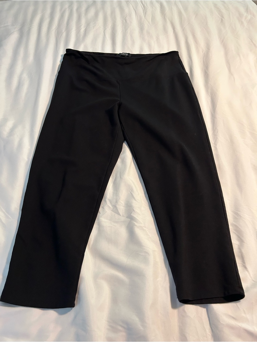 Black straight-Leg Stretch Pants